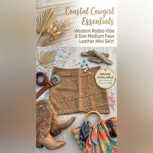 ANWND Suede Mini Skirt M NWT | Coastal Cowgirl Boho Festival